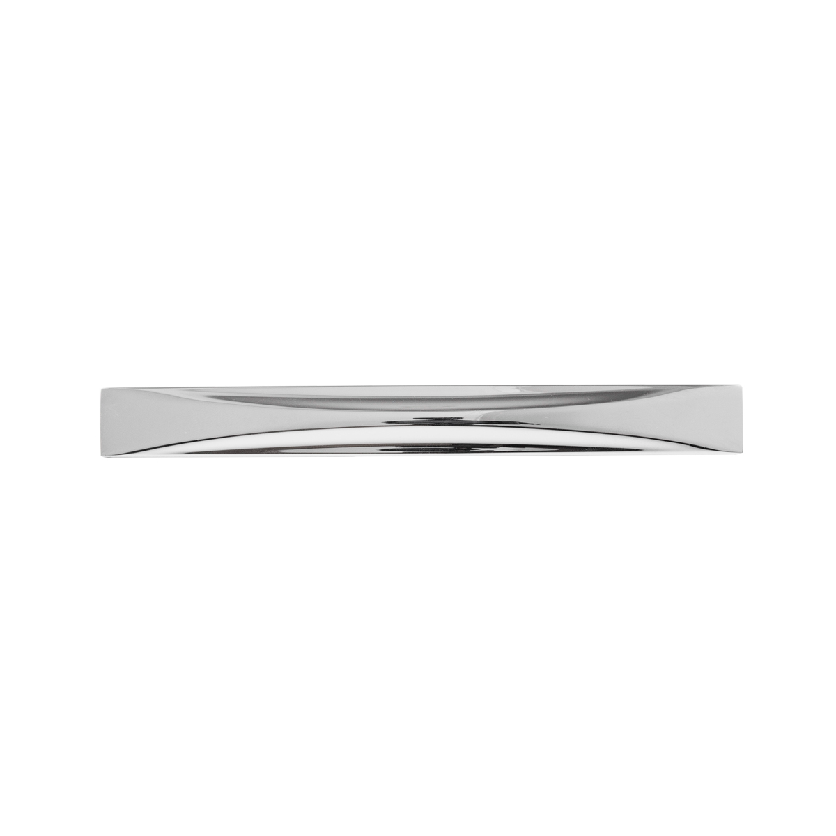 Sleek chrome cabinet pull with curved design, ideal for furniture hardware and under $50 home improvement accessories