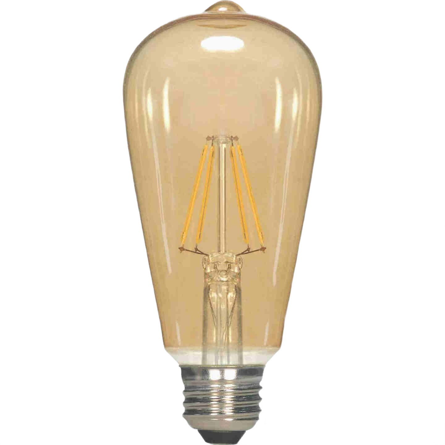 Transparent amber LED vintage bulb with medium base for lighting and electrical home improvement collections under $50