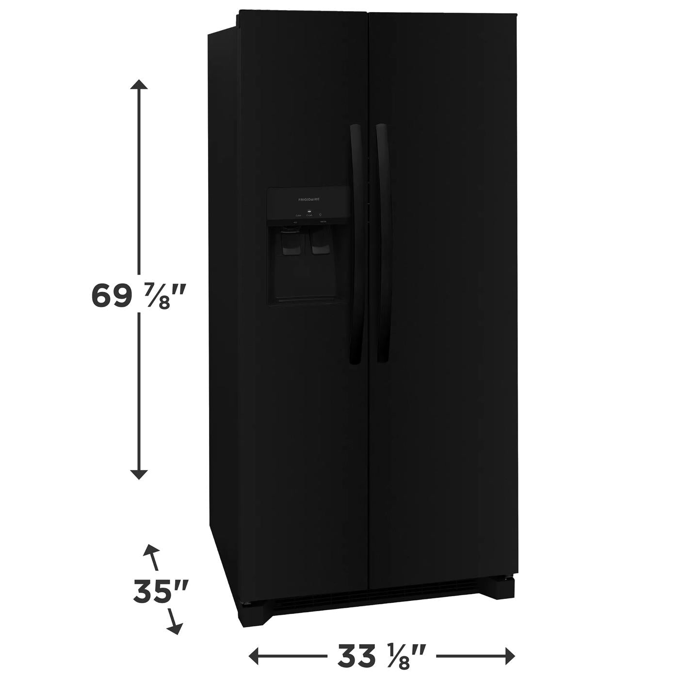 22 Cu. Ft. 33" Standard Depth Side by Side Refrigerator