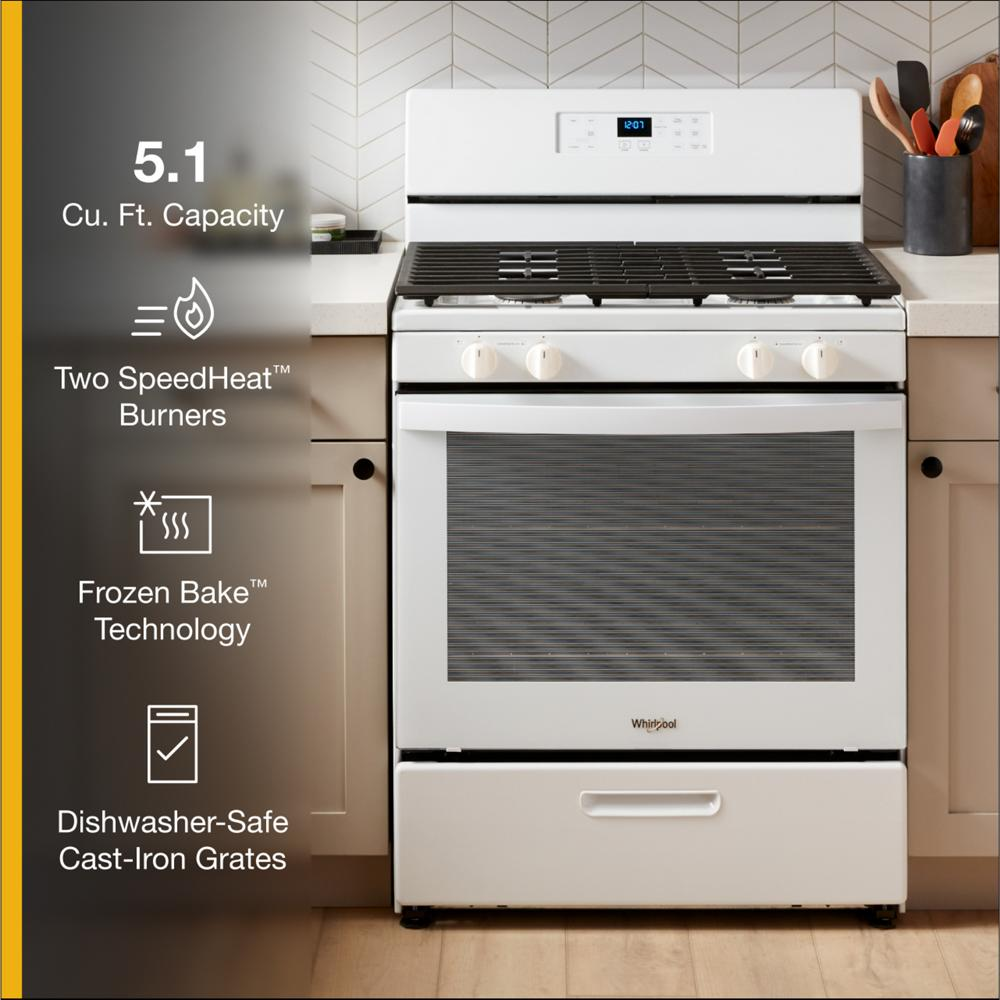 5.1 Cu. Ft. Freestanding Gas Range with Broiler Drawer