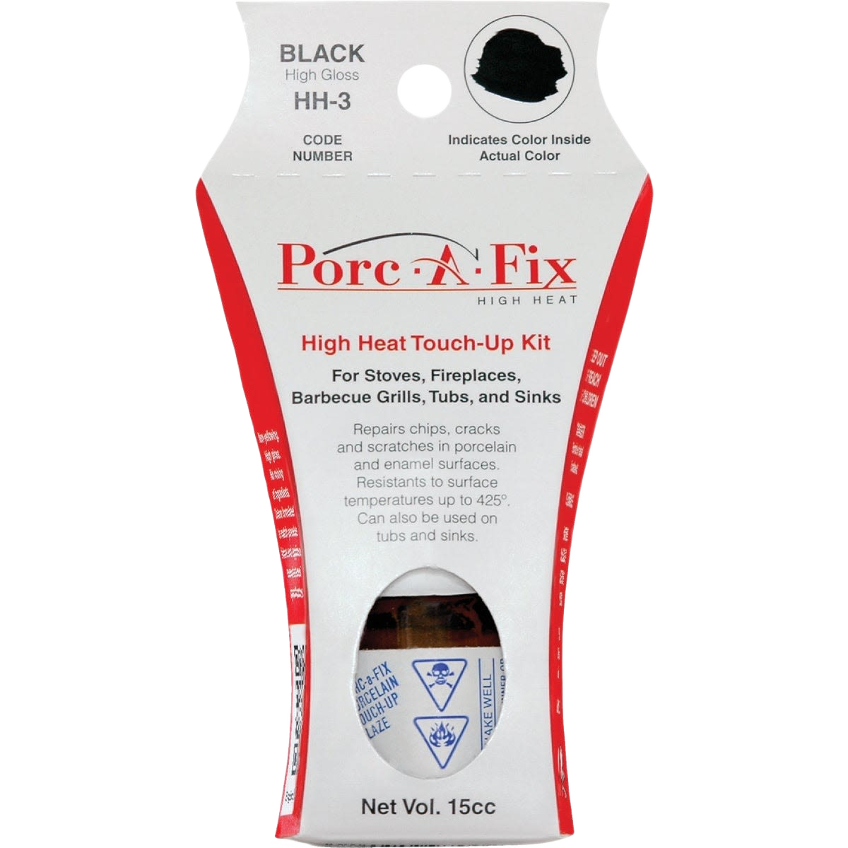 High gloss black high heat touch-up paint kit for repairing porcelain on stoves, grills, tubs, and sinks under $50 collection