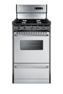20" Wide Gas Range, Open Burners