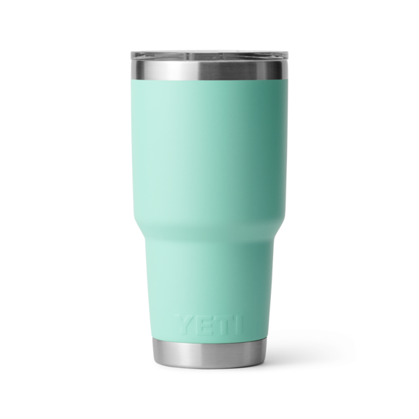 Light turquoise insulated 30 oz steel tumbler with clear magslider lid in Drinkware and Kitchen & Kitchenware collections under $100