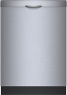 Built-in 24-inch stainless steel dishwasher with anti-fingerprint finish from Bosch kitchen appliances collection