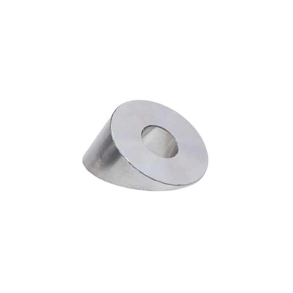 Stainless steel beveled washer angled at 32 degrees for hardware and home improvement tasks