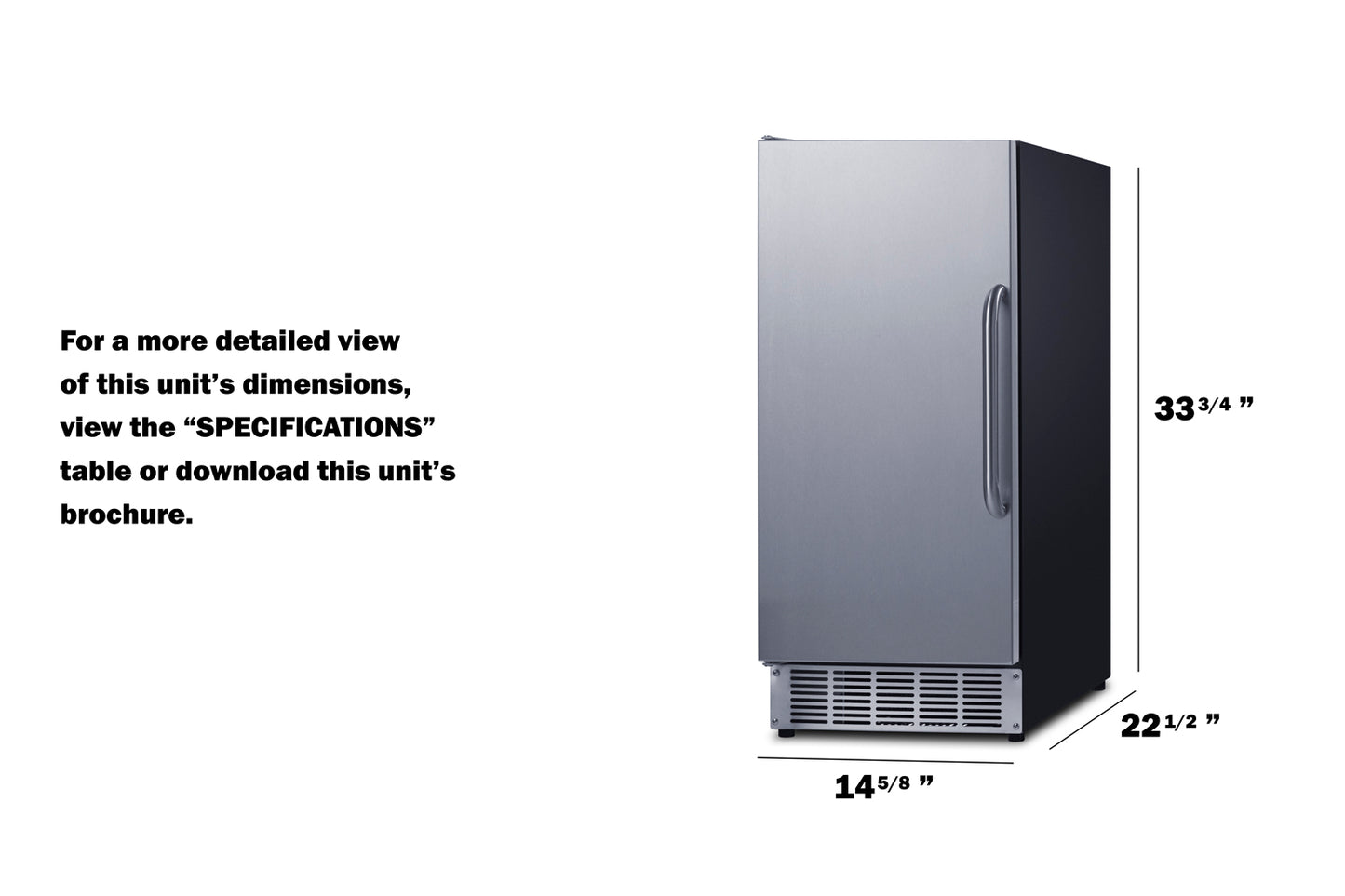 Built-In 45 lb. Clear Icemaker