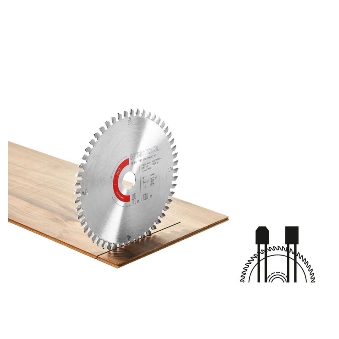 Circular saw blade with 48 teeth designed for precise cutting of solid surface and laminate materials in home improvement projects