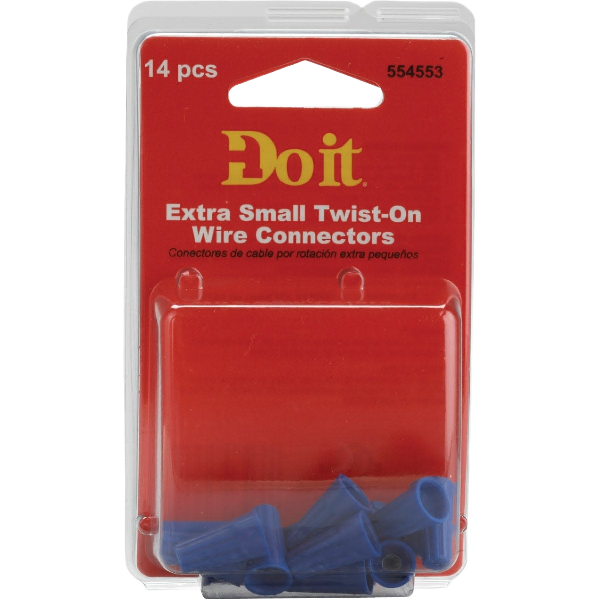 Blue extra small twist-on wire connectors in plastic package for electrical projects under $50 collection