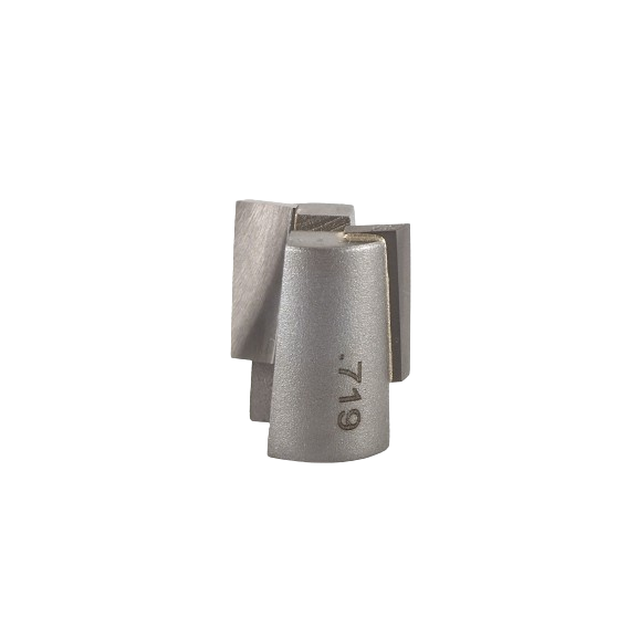Silver screw-type helix mortise cutter bit designed for precision woodworking and tool accessory use.