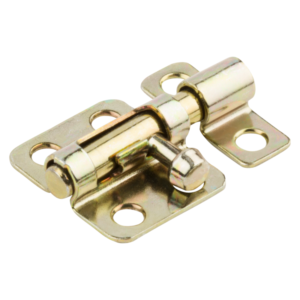 Satin brass barrel bolt with mounting holes for cellar window security in door accessories and hardware under $50 collections