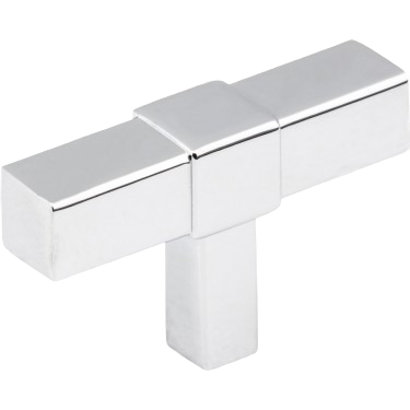 Polished chrome T-shaped cabinet knob in Hardware and Furniture Accessories for modern home improvement projects