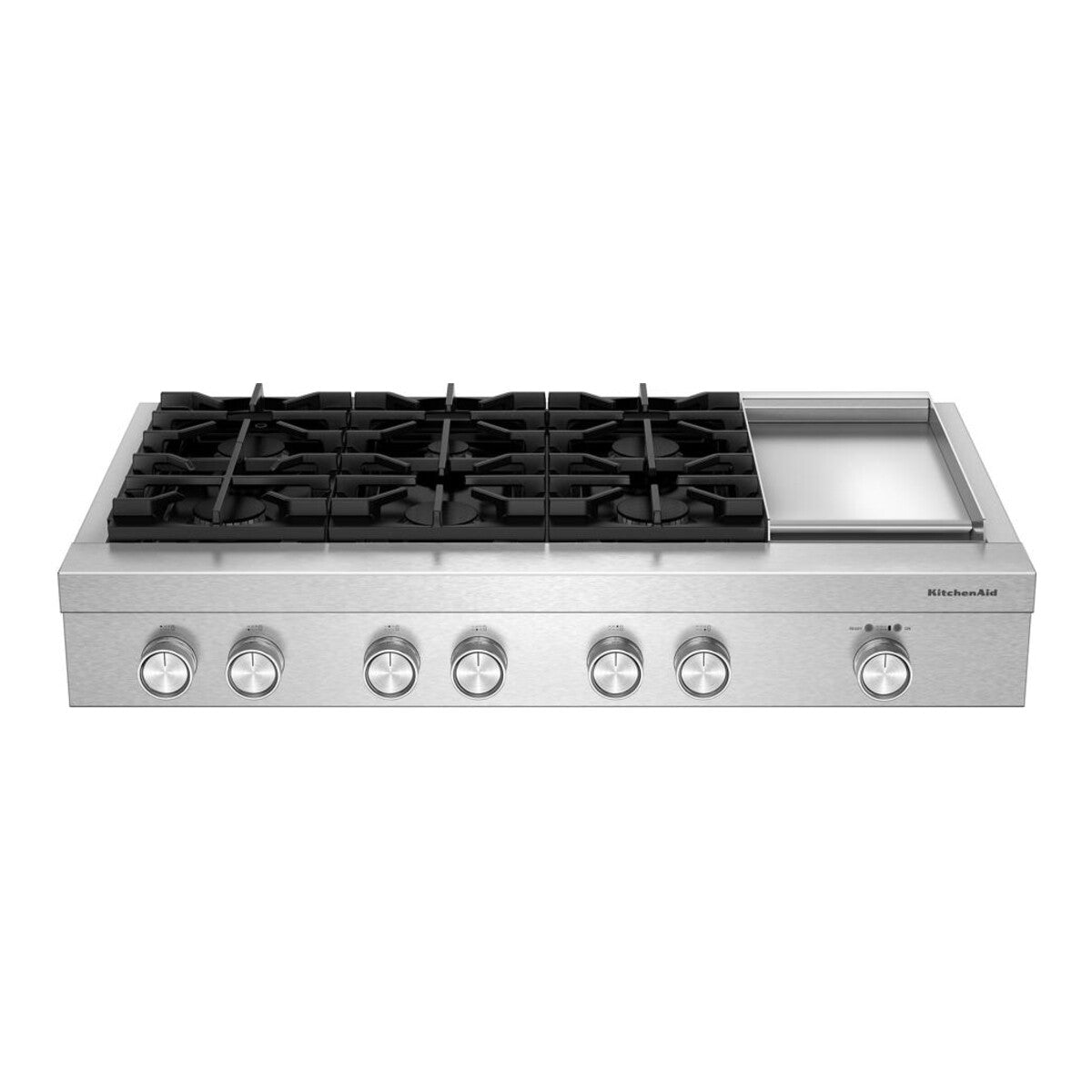 KitchenAid® 48-inch 6-Burner Gas Commercial-Style Rangetop with Griddle