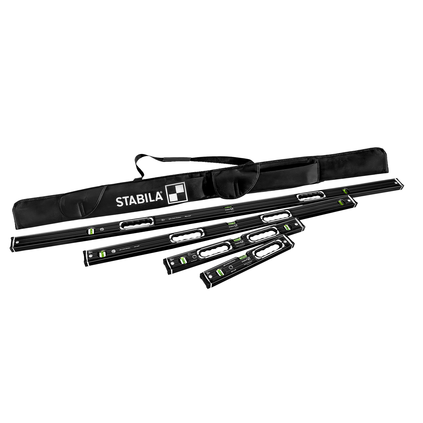 Stabila Type 196-2 Dark Shadow 3-Pc. Level Set w/Carrying Case