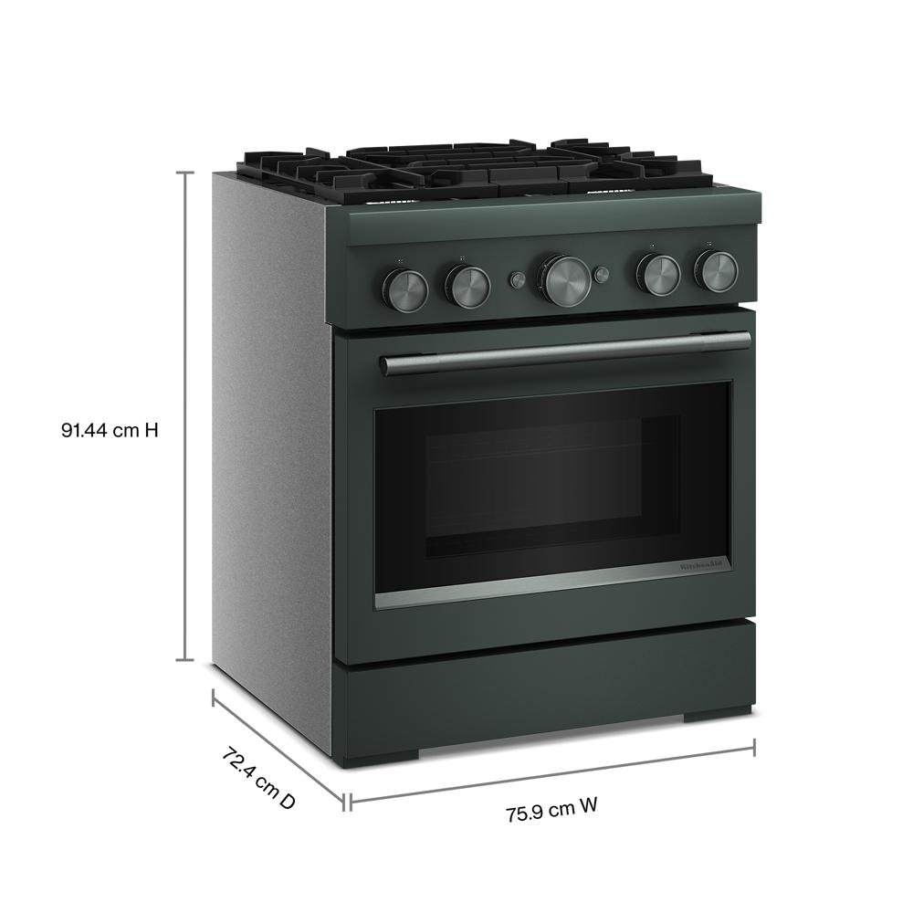 30-Inch 4 Burner Commercial-Style Dual Fuel Range with No Preheat Air Fry Mode