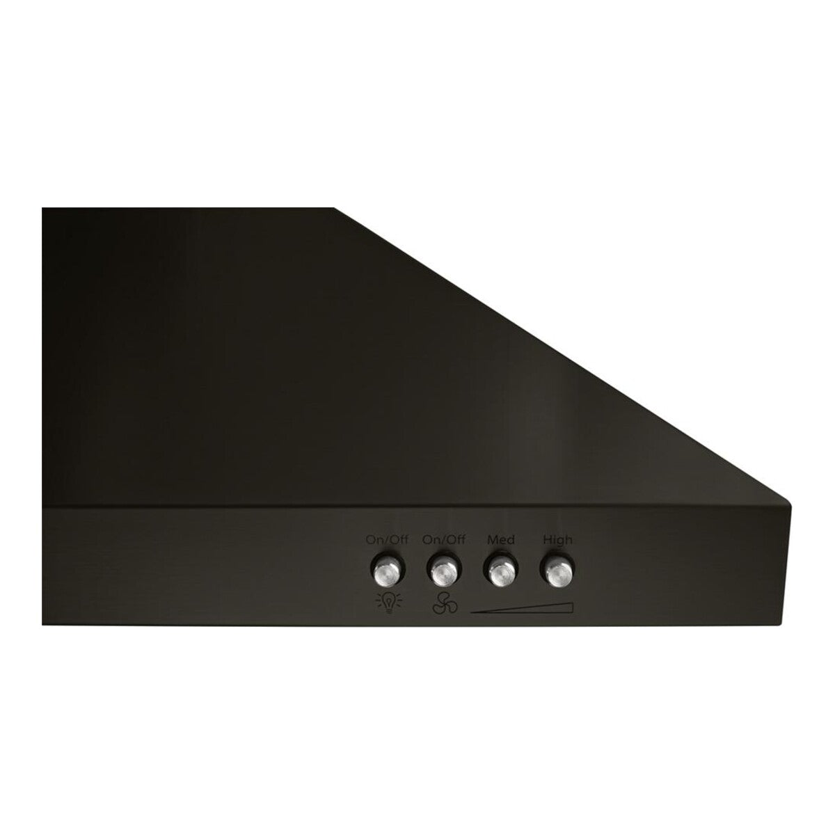 30" Contemporary Black Stainless Wall Mount Range Hood