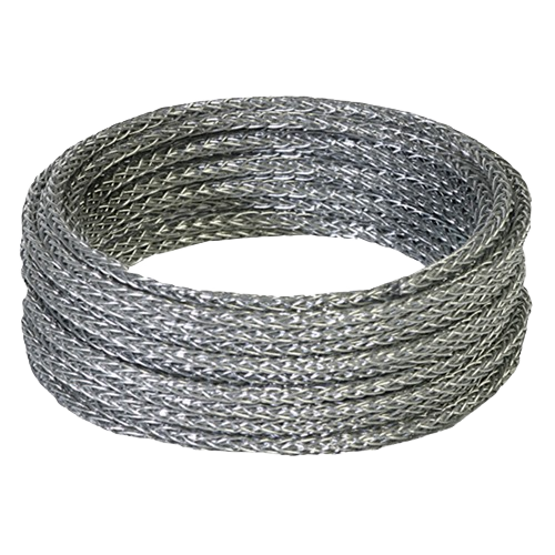 Coiled galvanized steel picture hanging wire rated for 75 pounds, ideal for home improvement projects
