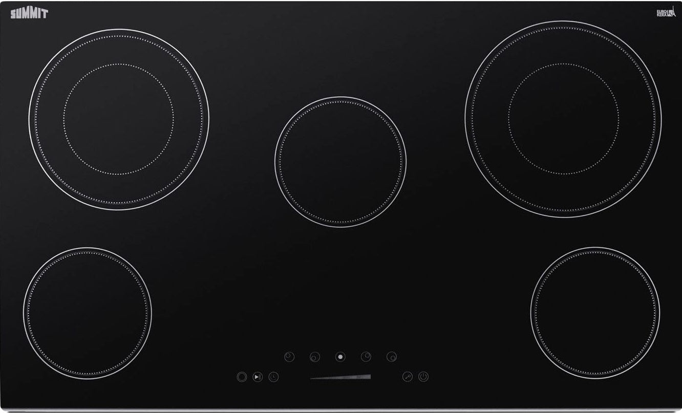 36" Wide 208-240V 5-Burner Radiant Cooktop