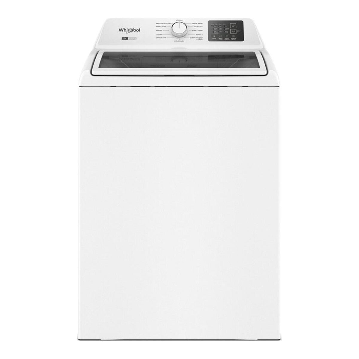 4.2–4.3 Cu. Ft. Whirlpool® Top Load Washer with 2-in-1 Removable Agitator and Soft Close Glass Lid