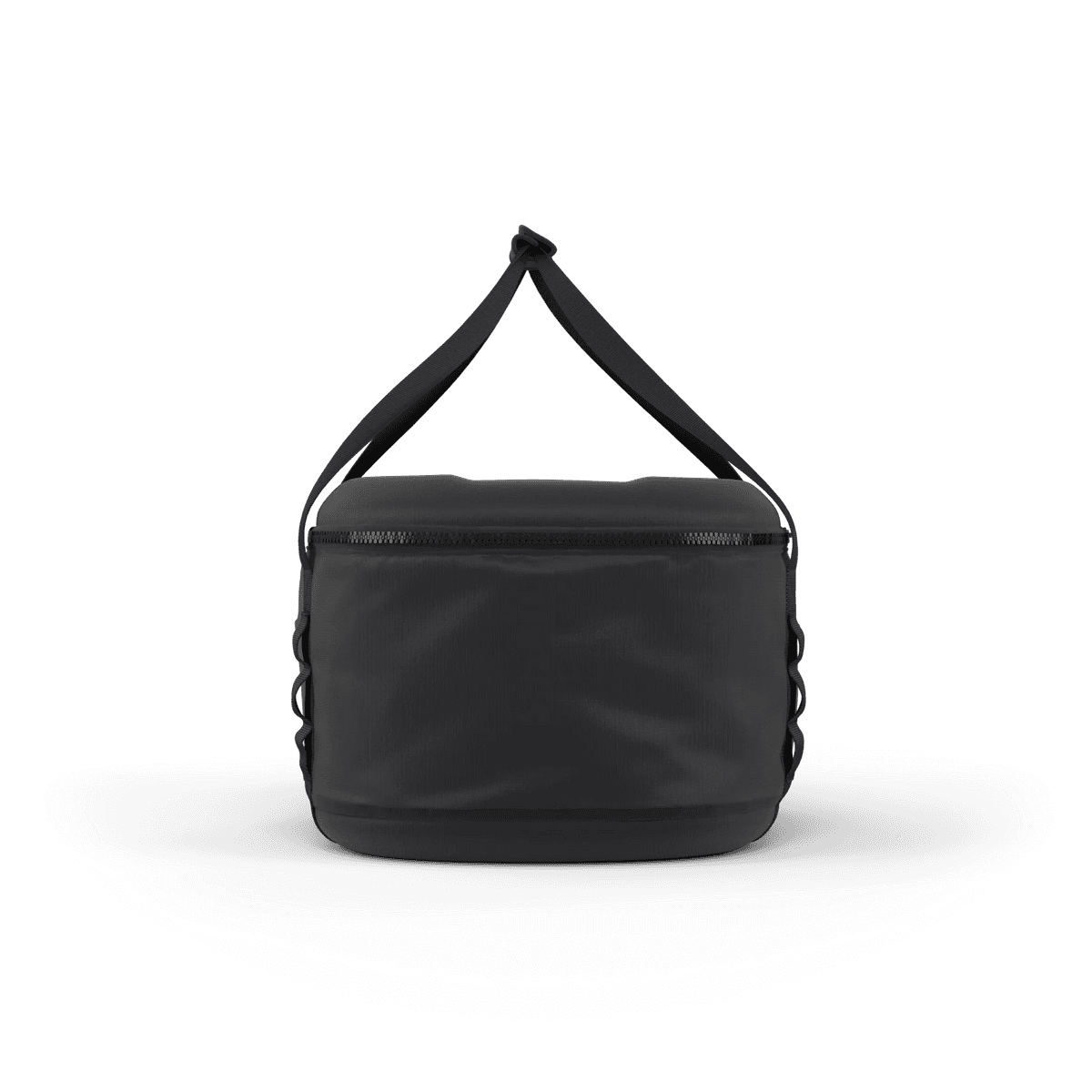 Black durable nylon carrying bag with reinforced padding and adjustable handle for outdoor grilling and lawn accessories