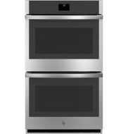 Stainless steel built-in double wall oven with digital display and convection air fry for kitchen appliances use