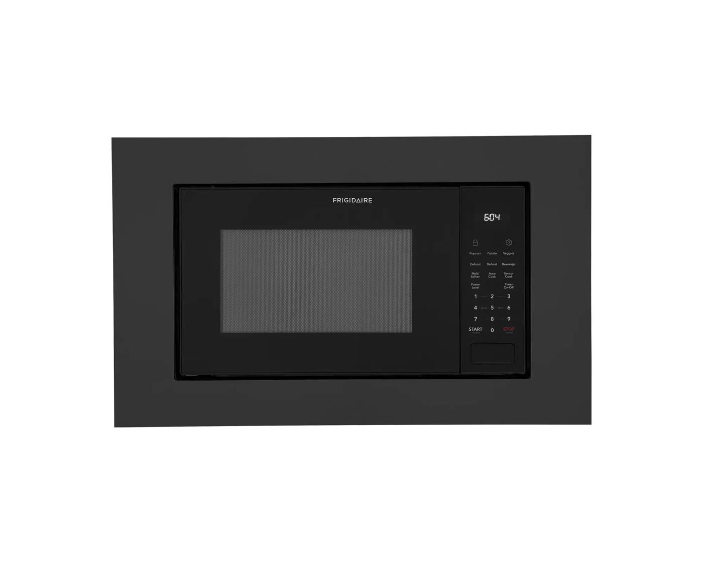 Built-in microwave with black stainless steel trim kit fitting within kitchen appliances and parts accessories collection
