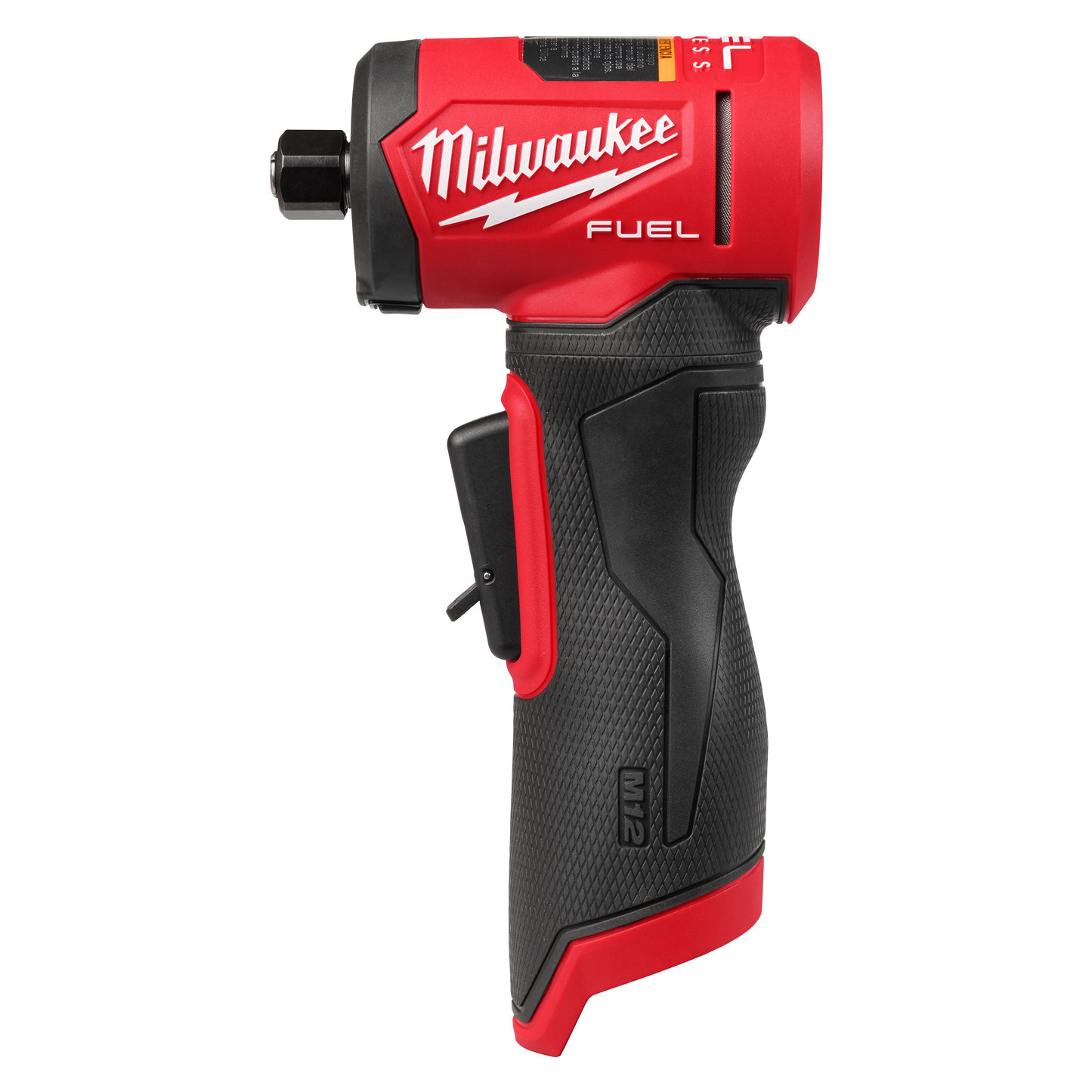 Red and black cordless right angle die grinder with ergonomic grip for precision tool use in home improvement projects