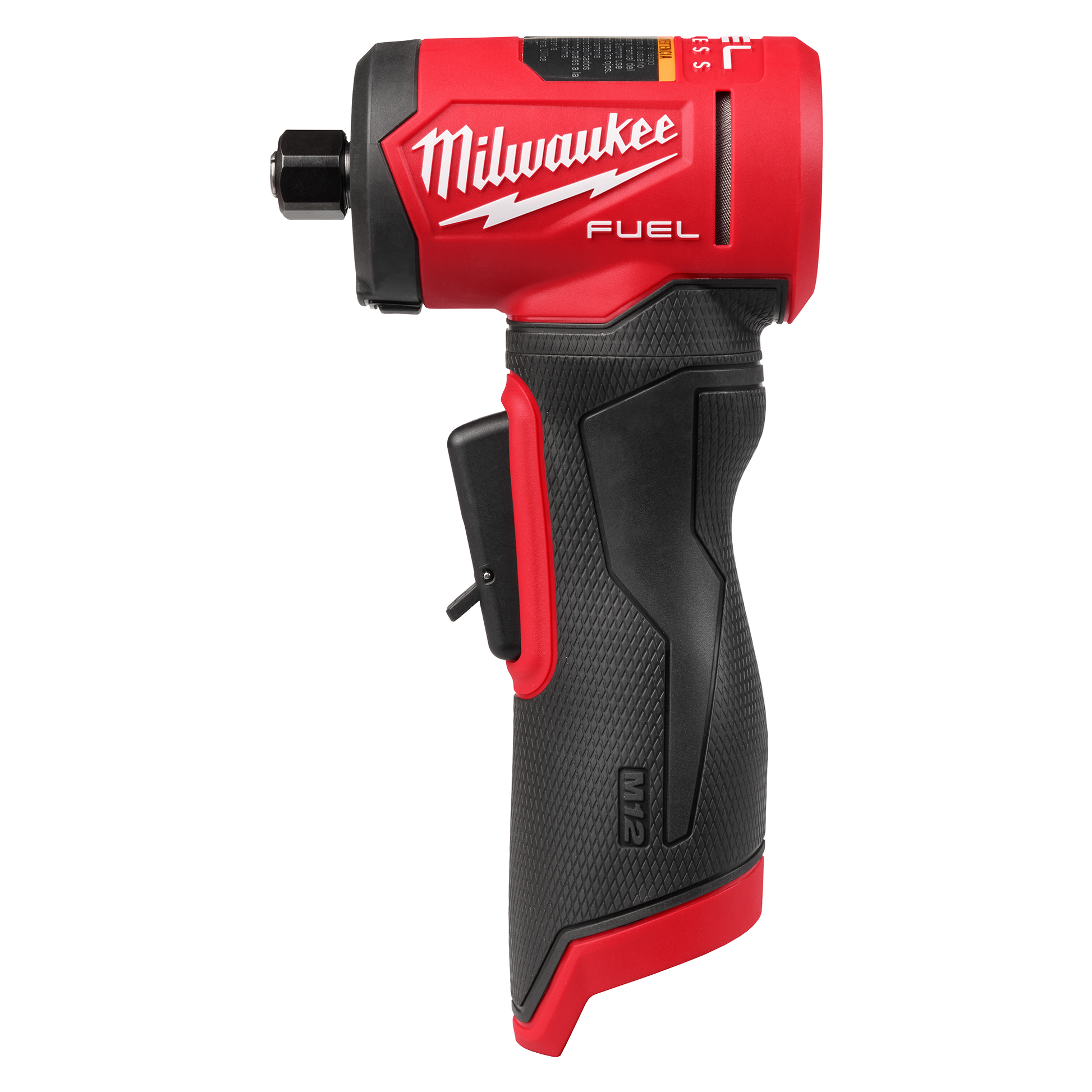 Red and black cordless right angle die grinder with ergonomic grip for precision tool use in home improvement projects