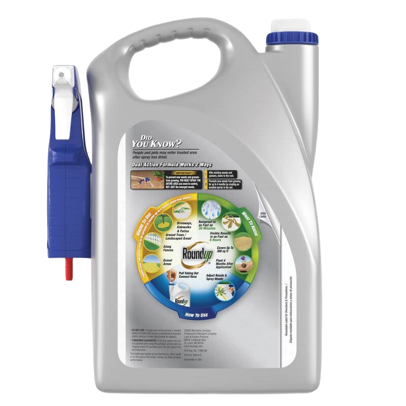 1-gallon container of dual action weed and grass killer with blue trigger sprayer for lawn care under $50 collections