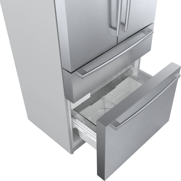 800 Series, French Door Bottom Mount Refrigerator, 36'', Stainless Steel