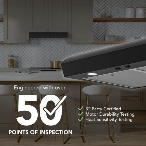 30" Under-Cabinet Range Hood, 350 MAX Blower CFM, 2 Speed