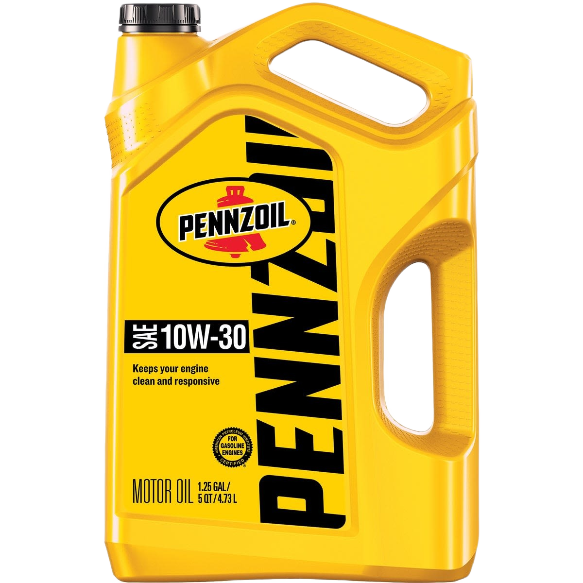 Yellow container of 10W-30 motor oil for gasoline engines in automotive fluids and lubricants under $50 collection