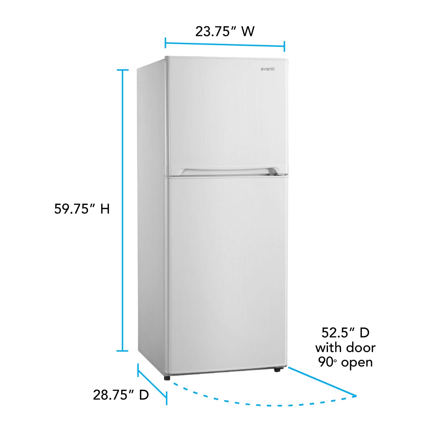 Avanti 11.6 cu. ft. Apartment Size Refrigerator - White