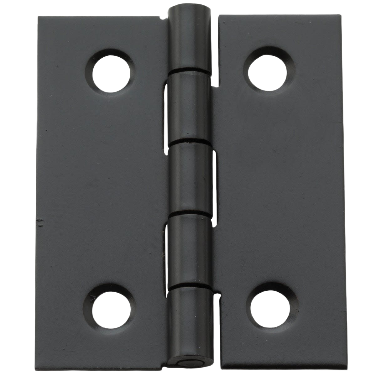 Oil rubbed bronze broad hinge with smooth finish and four mounting holes for home improvement and hardware projects