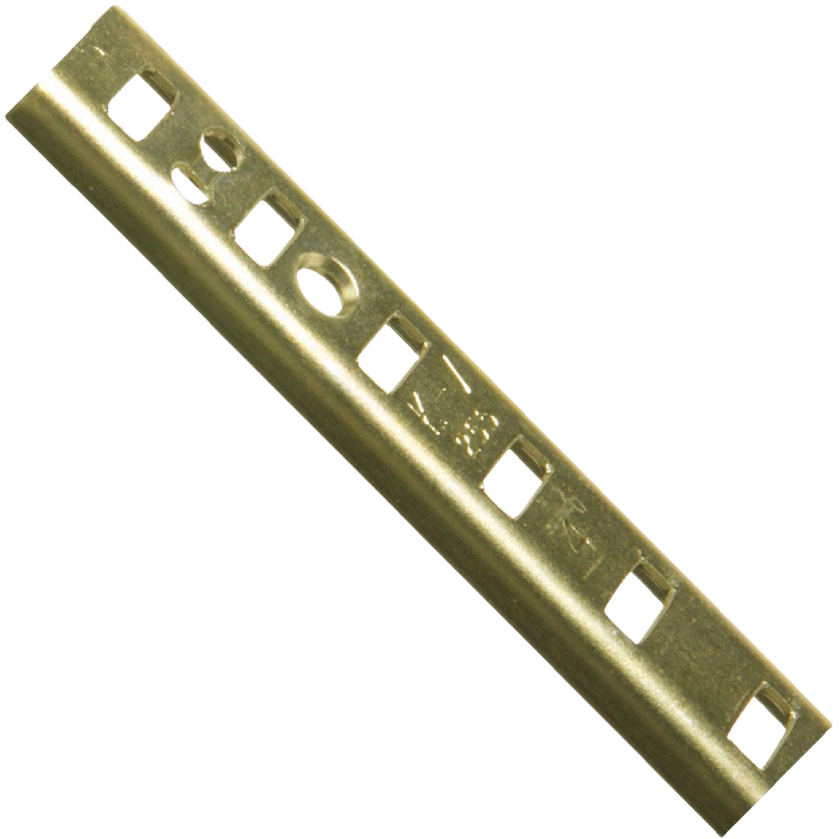 Brass mortise-mount pilaster shelf standard rail for shelving brackets in storage and organization projects under $100
