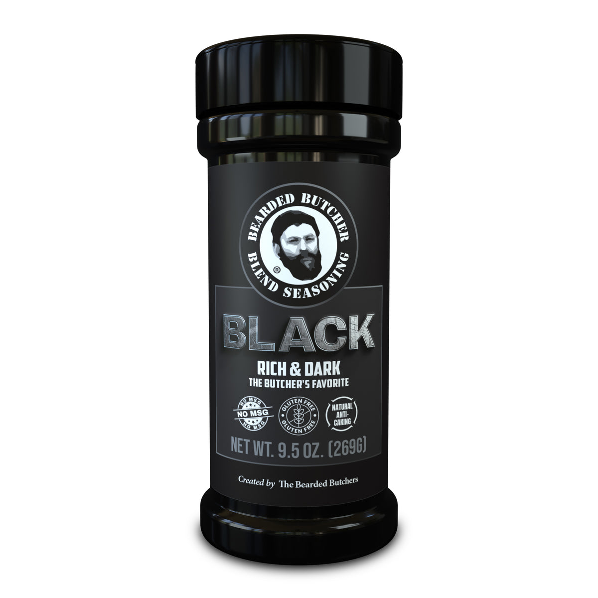 The Bearded Butchers Black Seasoning Blend, 5.5 oz.