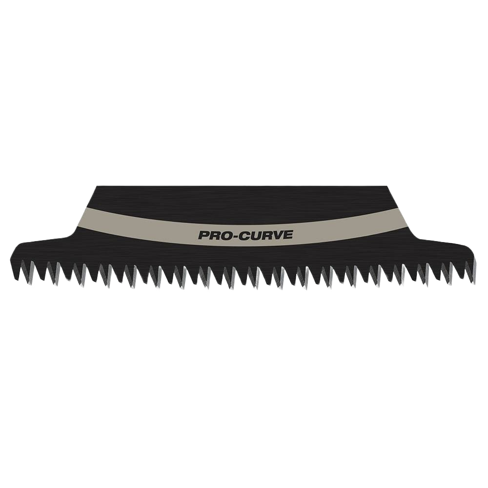 Curved black saw blade with aggressive teeth for woodworking and power tool accessories in home improvement collections