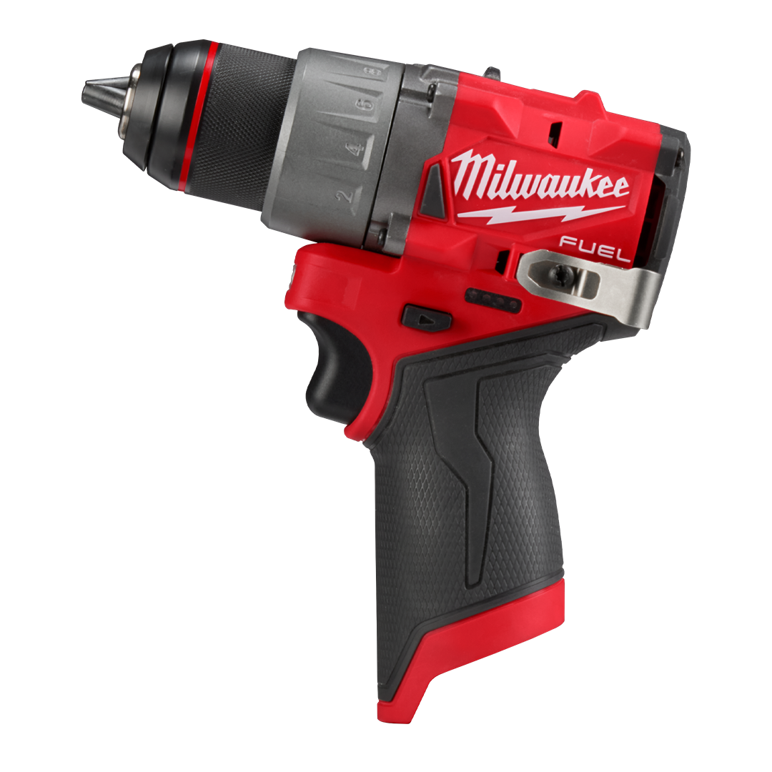 Compact red and black cordless drill driver with ergonomic grip for tools and home improvement use