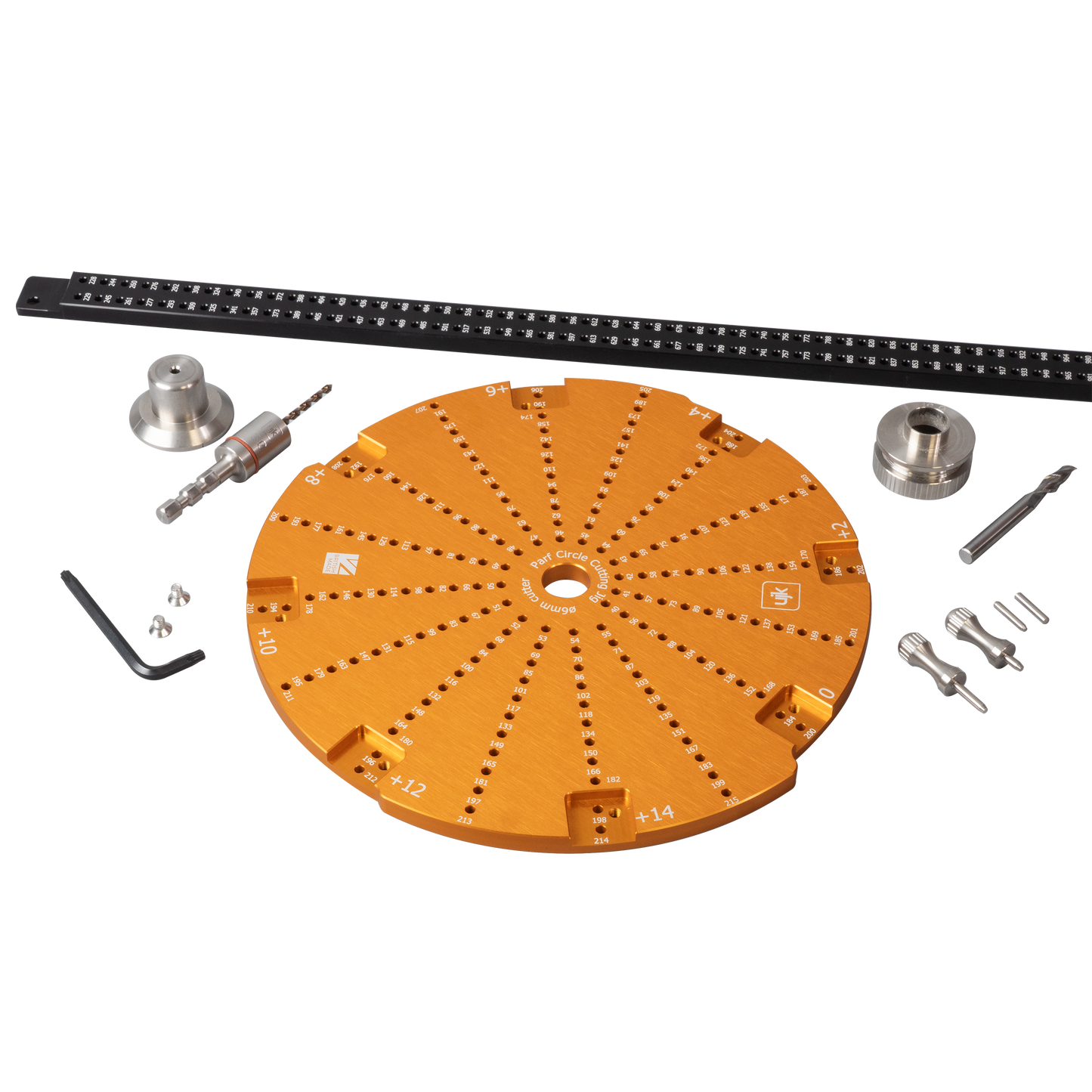 UJK Circle Cutting Jig with 6mm x 22mm Spiral Cutter (1/4")