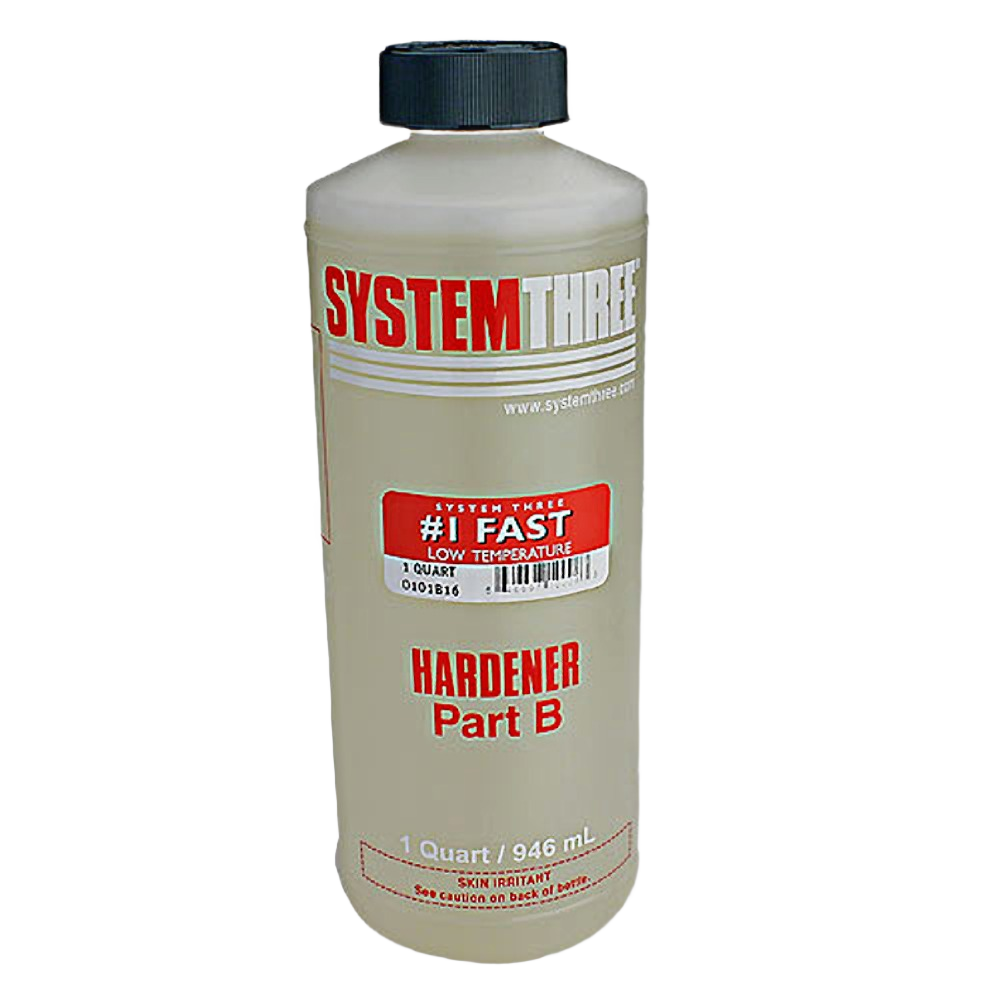 1 quart bottle of System Three epoxy hardener Part B for tools and home improvement projects