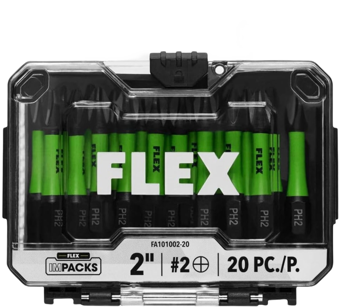 FLEX Impacks 20-Pc. 2" PH2 Impact Driver Bits
