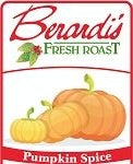 Packaging of Berardi's Fresh Roast Pumpkin Spice coffee pod featuring autumn-themed pumpkin design for seasonal coffee brewing