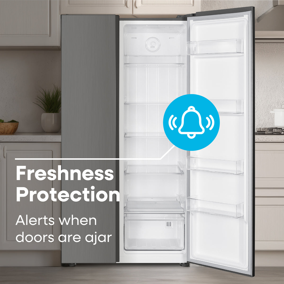 Element Electronics 18.8 cu. ft. Side-by-Side Refrigerator - Stainless Steel (ERX19FDS)