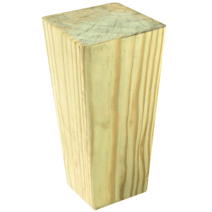 Section of treated 4x6 lumber with visible grain and knots for construction in lumber and building materials collections.