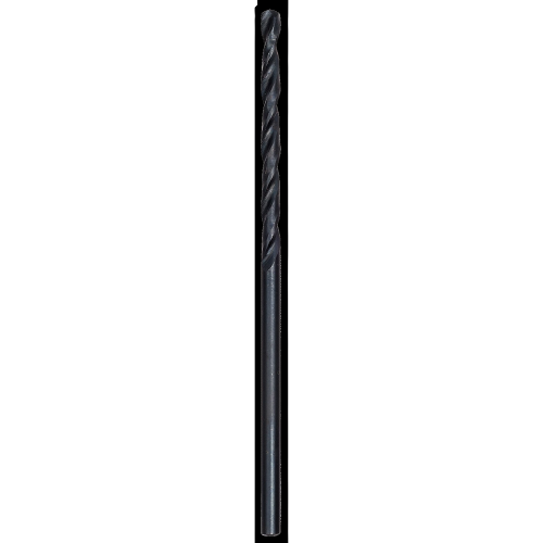 Black oxide 5/64-inch drill bit with thick core for durability, part of Milwaukee tool and drill bit accessories collection.
