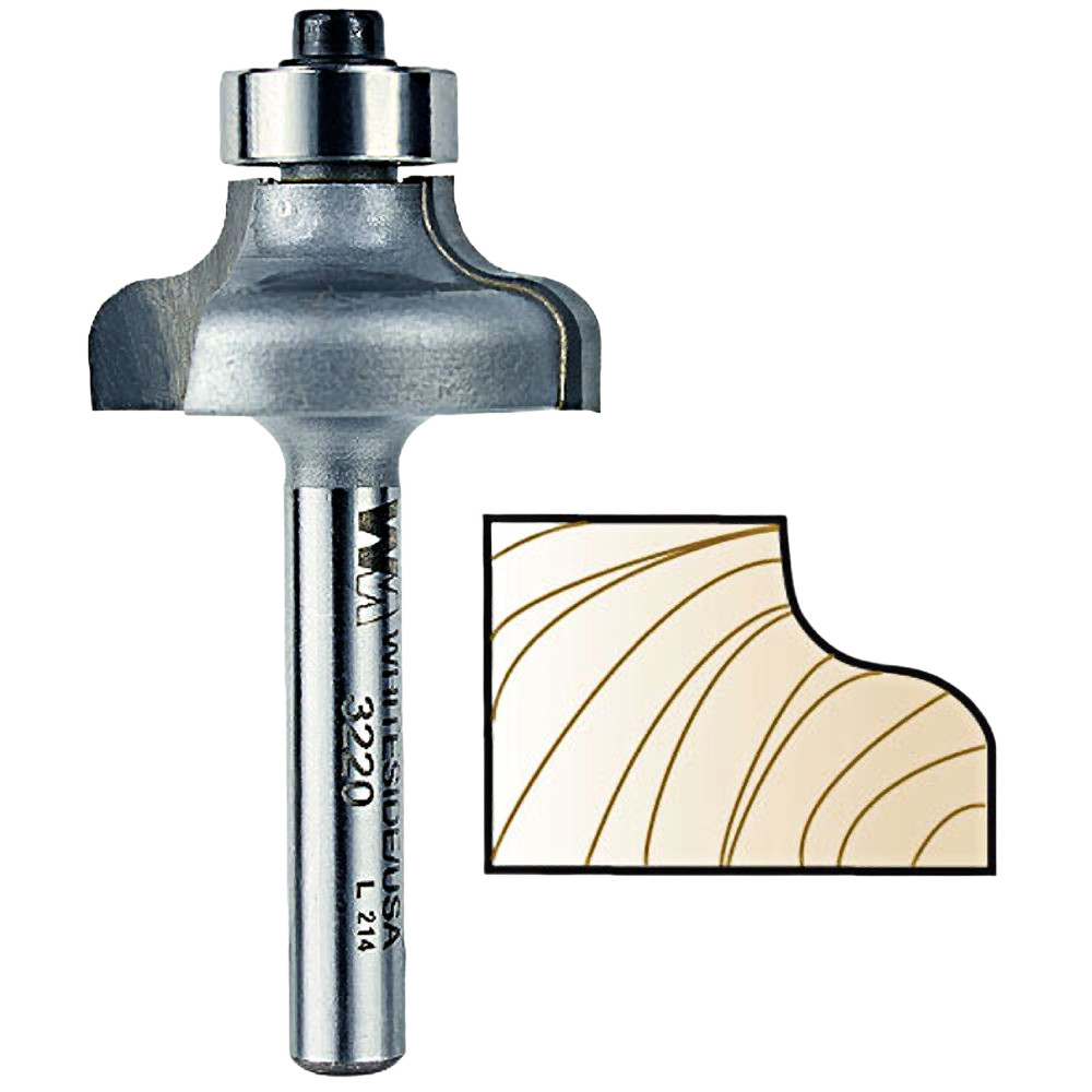 High-quality Whiteside Ogee woodworking bit with carbide tip for decorative edge cutting in power tool accessories.