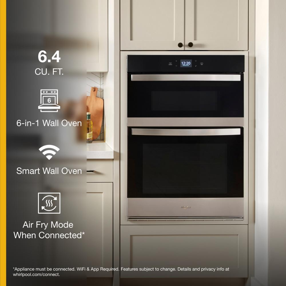 6.4 Total Cu. Ft. Combo Wall Oven with Air Fry When Connected*