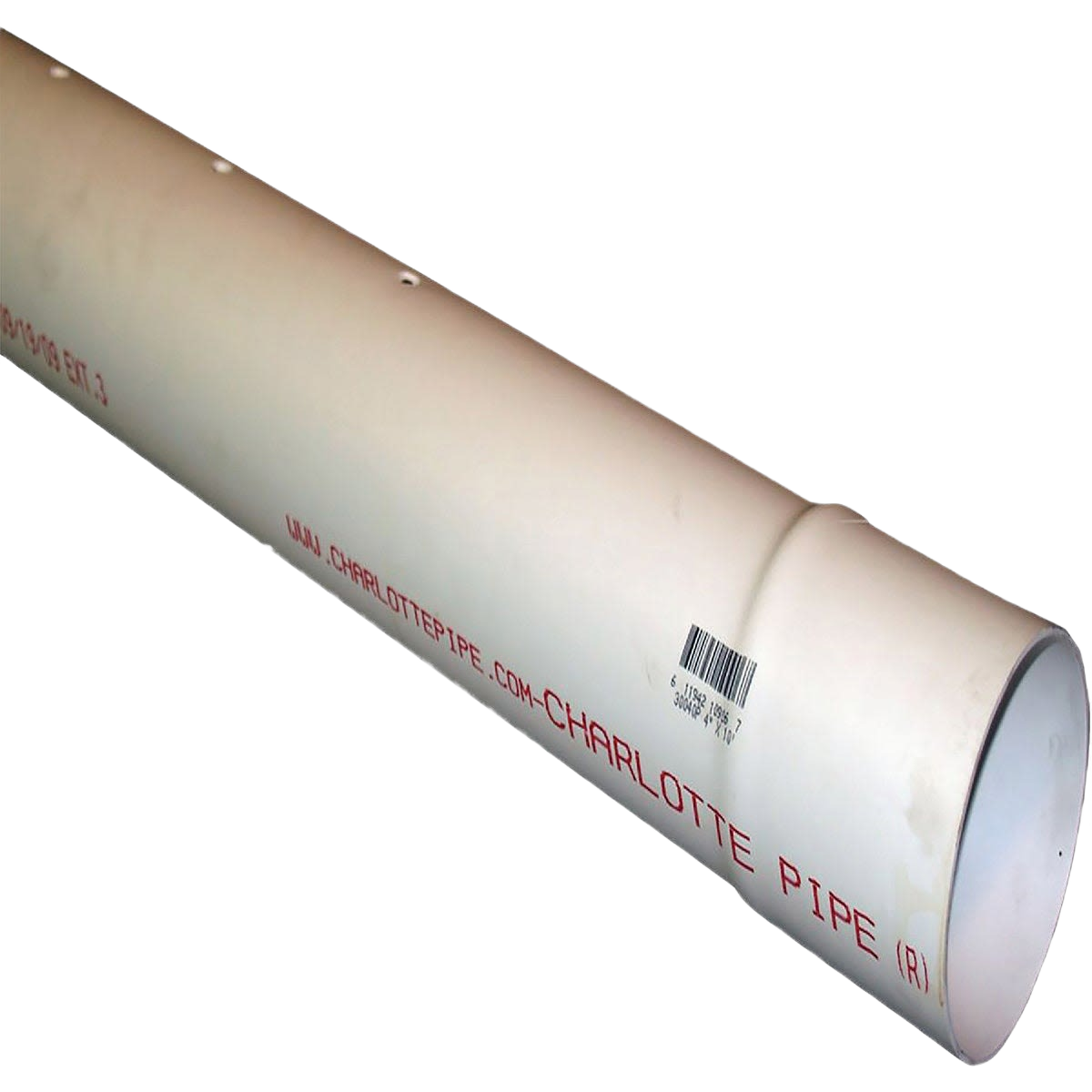 White 4-inch PVC drain pipe with 3-row design for sewer and plumbing in pipes & fittings and home improvement collections