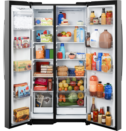 GE® 24.2 Cu. Ft. Counter-Depth Side-By-Side Refrigerator with Internal Dispenser and In-Door Icemaker