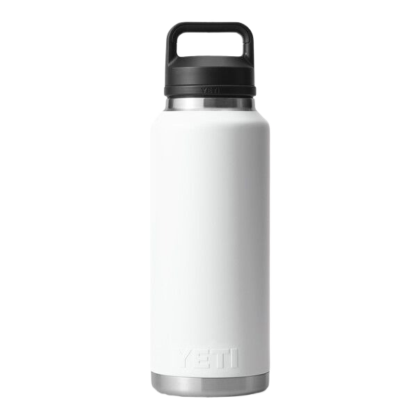 Tall white stainless steel 46 oz bottle with black chug cap, part of Drinkware and Kitchen & Kitchenware collections under $100
