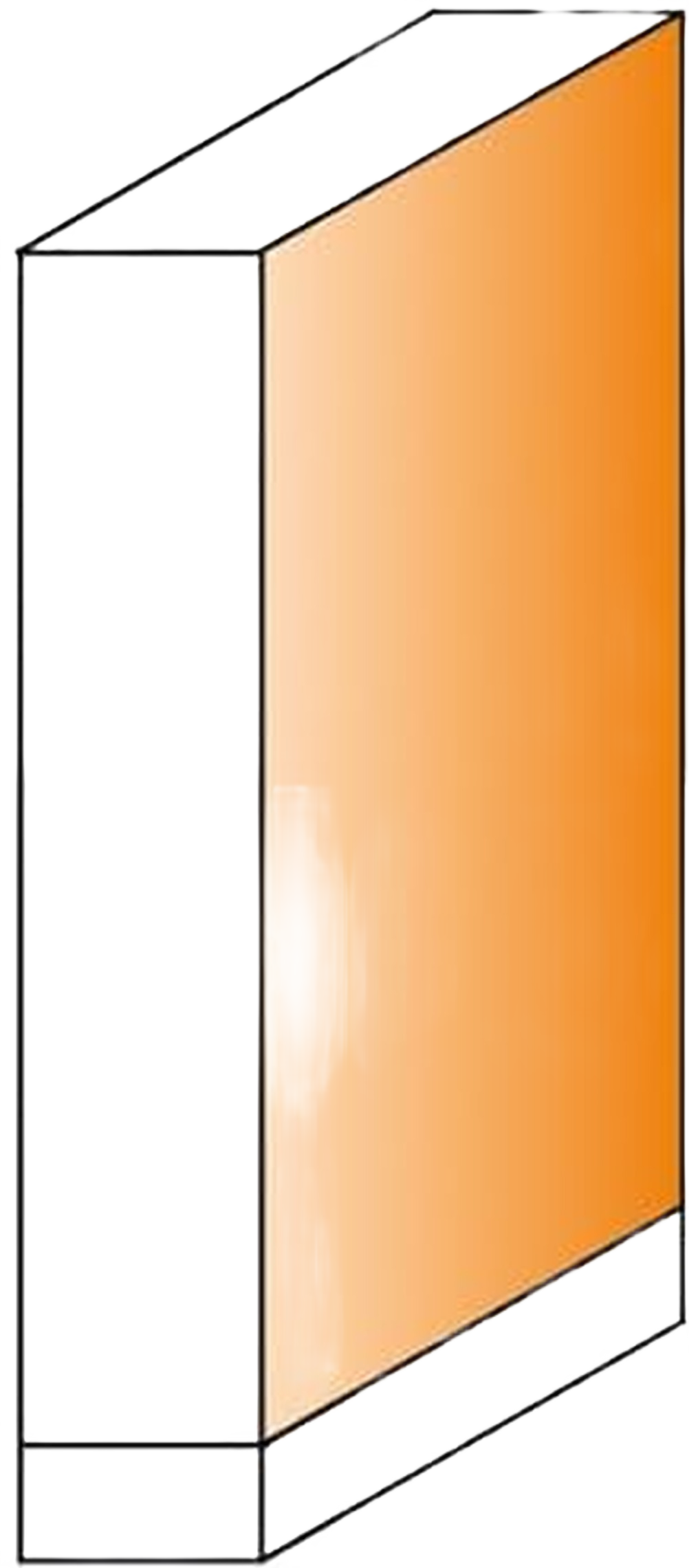 CMT Orange Tools 3/8" Flush Trim Bit, 1/4" Shank